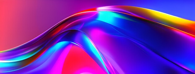 Fototapeta premium 3d rendering of colorful abstract changing glass design, AI generated