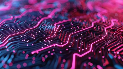 Neon Network Connections, a vibrant abstract design showcasing futuristic technology, intertwining digital elements with glowing neon lights, symbolizing modern data connectivity.