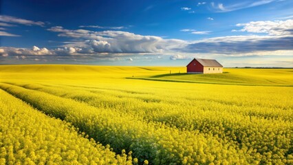 Organic Canola Farm field in Alberta, Canada, Canola, Farming, Agriculture, Field, Alberta, Canada, Organic, Crops