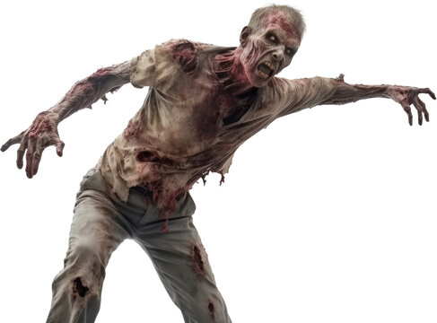 Zombie man lunges forward