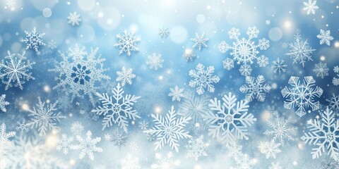 Snowflakes falling on a winter background, snow, winter, cold, weather, frozen, ice, delicate, season, abstract, crystal
