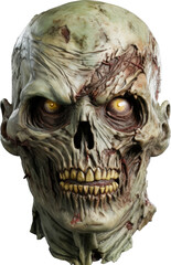 Zombie head on transparent background. PNG