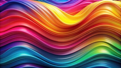 Obraz premium Abstract fluid color waves background with colorful wavy gradient, colorful, abstract, waves, fluid, background, design, vibrant