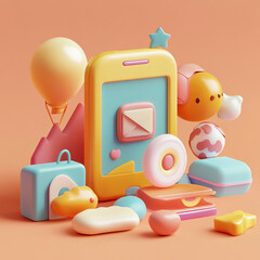 Obraz premium 3D Banner Icon: Promotion and Advertisement Illustration Logo