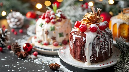 Happy festive cakes with the liquid milk