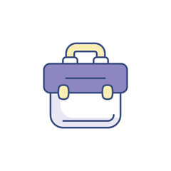 Briefcase icon design with white background stock illustration