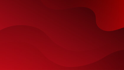 Red wavy background. Dynamic shapes composition. Vector illustration