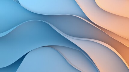 Obraz premium Abstract Wavy Background, Blue and Orange Tones.