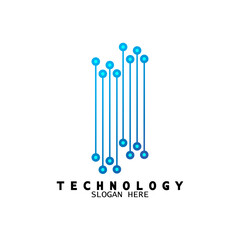 Abstract technology symbol sign. Technology digital logo. Molecule logo design template.