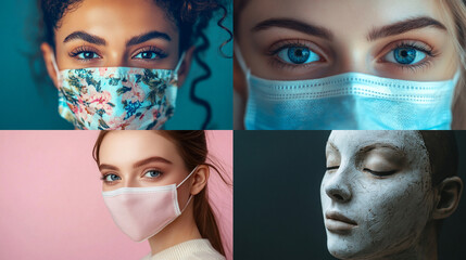 portrait of a person with a mask