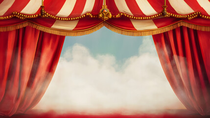 Circus or Carnival Frame Background , Circus Tent Background with copy space