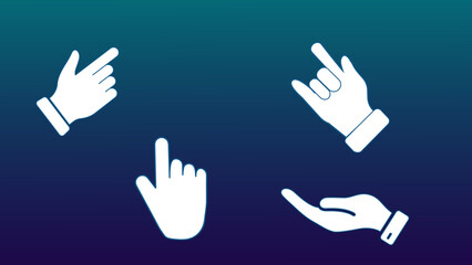 Icons -hands, pointer hand, holding hand, love, peace, index finger, hand icons, hands, set of hands, graphic asset, body, 