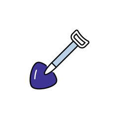 Shovel icon design with white background stock illustration