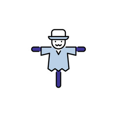 Scarecrow icon design with white background stock illustration