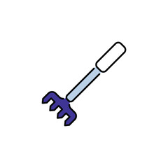 Rake icon design with white background stock illustration