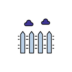 Fence icon design with white background stock illustration