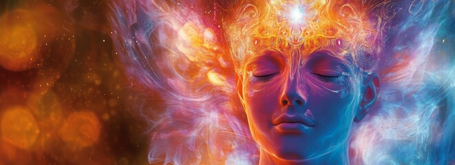 Fototapeta premium Mysticism is popularly known as one with God, but may refer to any kind of ecstasy or altered state of consciousness which is given a religious or spiritual meaning.