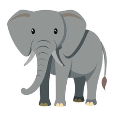Elephant Displayed on a White Background