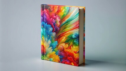 Book cover with vibrant design featuring abstract patterns and textures, abstract, vibrant, design, book, cover