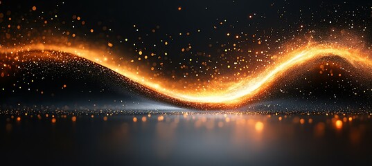 Obraz premium Depict black hole surrounded by a field of 3D dark energy with 2D light waves being pulled into the event horizon in an abstract vector that captures the essence of this cosmic dance