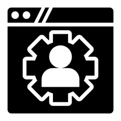 web admin, web administrator, website admin, website administrator, web engineer, website engineer solid or glyph icon