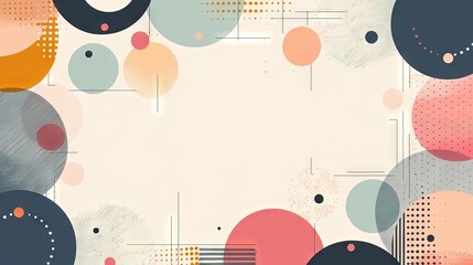 Understated geometric patterns in soft colors with a clear central area for text