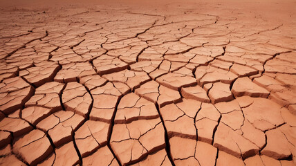 cracked earth in the desert, ai generated