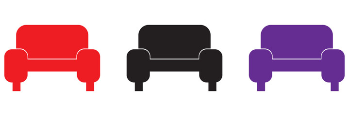 Sofa icon vector illustration. sofa sign and symbol. furniture icon