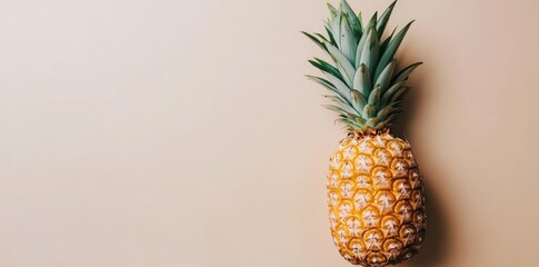Pineapple on a Beige Background.
