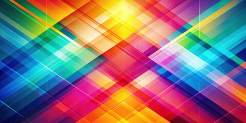 Obraz premium Abstract geometric background in vibrant colors with intersecting lines and shapes , geometric, abstract, background, vibrant