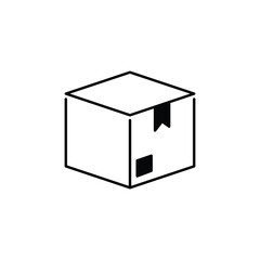 Package icon design with white background stock illustration