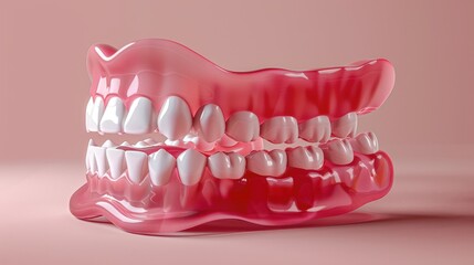 Obraz premium 3D Rendered Model of a Human Jaw with Teeth