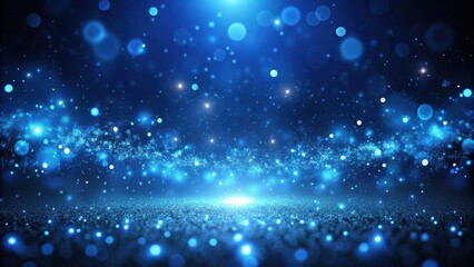Dark blue abstract background with luminous glow particles, blue, abstract, background, glowing, particles, dark