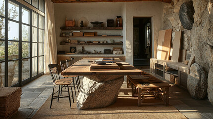 Art Studio with Cozy Earthy Decor A modern art studio
