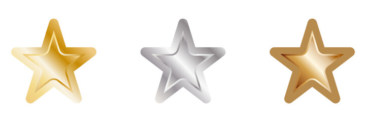 金銀銅の星のアイコン