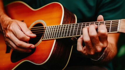 Beautiful Guitarist Lost In The Melody, Strings Singing 