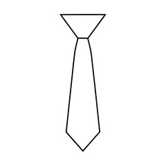 Black silhouette businessman collar necktie icon and vector illustration