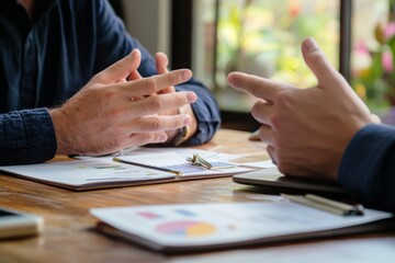 A consultant presents industry benchmarks to a business, using graphs and data to highlight key performance indicators