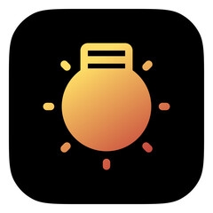 Editable lightbulb, light on vector icon. Part of a big icon set family. Perfect for web and app interfaces, presentations, infographics, etc