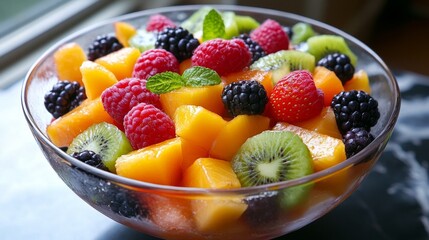 Fresh Fruit Salad in a Glass