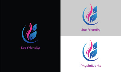 Eco friendly creative logo in different colors with fully editable vector file.