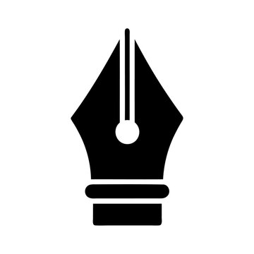 recommend clip art: Black silhouette black pencil ink nib icon and vector illustration