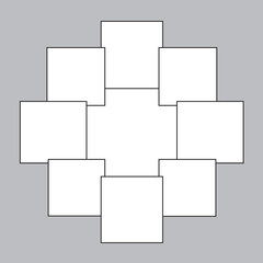 9 photo collage template. vector illustration, new collections