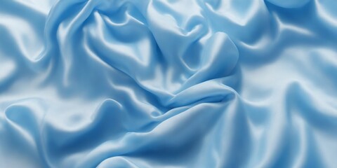 Fototapeta premium Flowing Blue Fabric in Clear Water, Soft and Silky Texture, Vibr