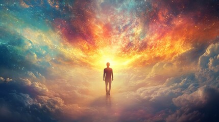 Fototapeta premium Spirituality the recognition of a feeling or sense or belief that there is something greater than myself, something more to being human than sensory experience.