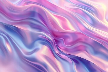 Fototapeta premium Soft Pastel Silk Waves in Pink and Purple with Smooth Satin Texture. Generative AI