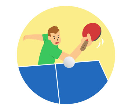 recommend clip art: Players in table tennis matches.