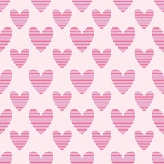 Heart graphic colourful seamless pattern background for wrapping, valentine and wallpaper
