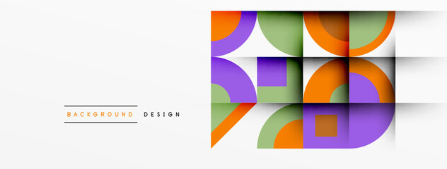 Modern geometrical abstract background - circles. Business or technology presentation design