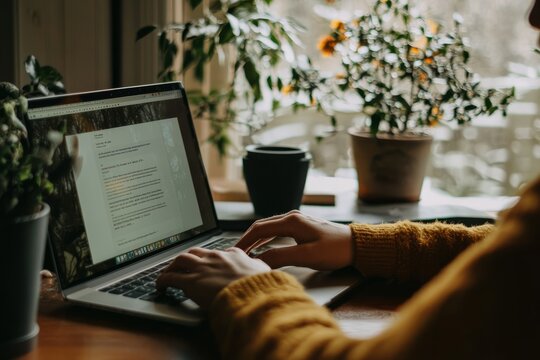 A person engages in a personal branding webinar, learning about effective techniques and strategies for building their brand.